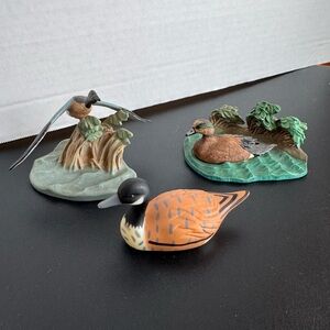 Avon Duck Figurine Trio - Green, Brown, Orange